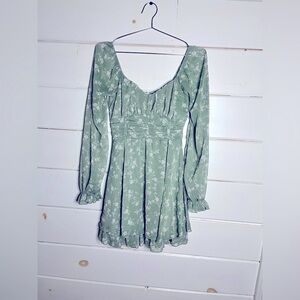Floral Green Dress